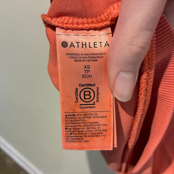 New Athleta Orange Oversized Hooded Sweatshirt - Women's XS - Picture 5 of 5